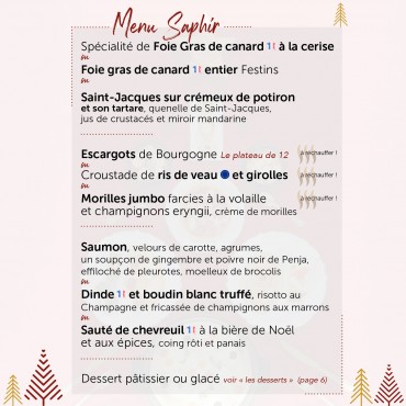 Menu Saphir