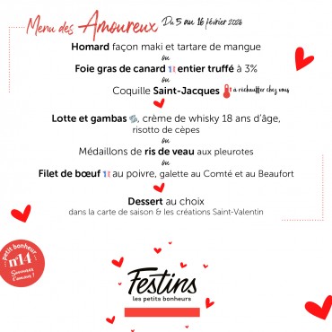 Menu des Amoureux