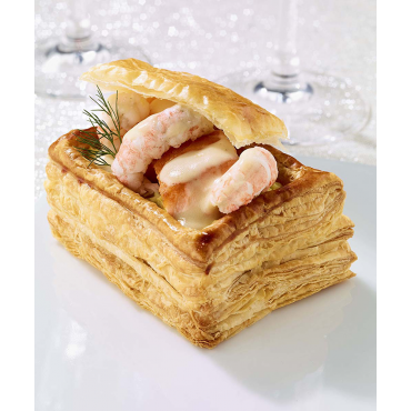 Vol-au-vent saumon, gambas,...