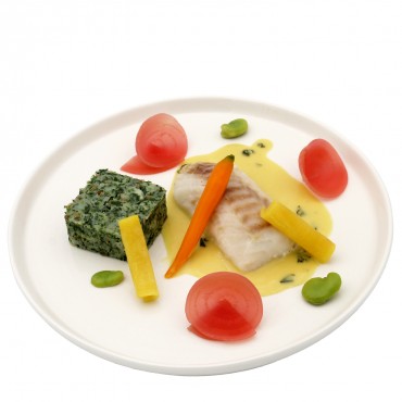 Cabillaud rôti, jus au yuzu