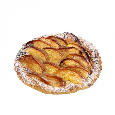 Tarte fine aux pêches jaunes