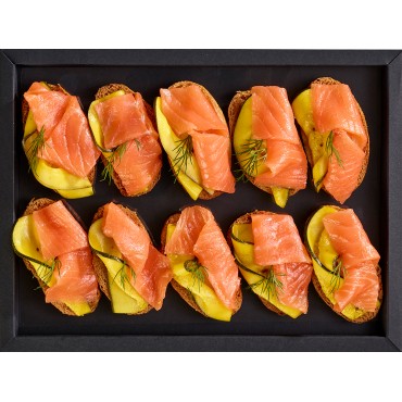 10 Bruschettas Saumon fumé
