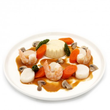 Saint-Jacques et gambas,...