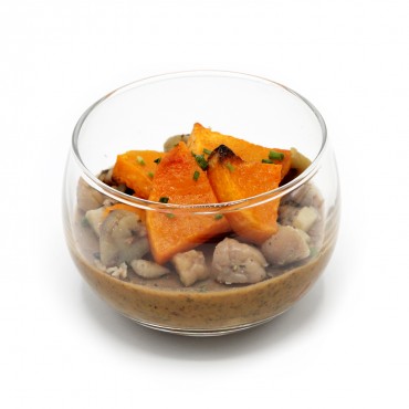 Crème de morilles, brunoise...