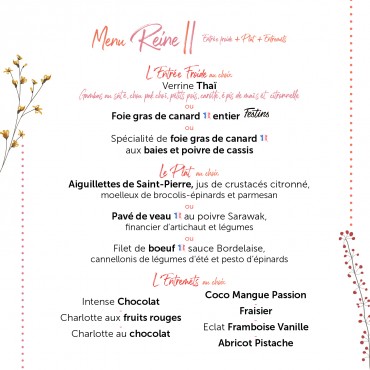Menu Reine (entrée froide +...