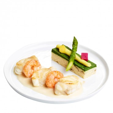 Lotte et gambas, crème de...