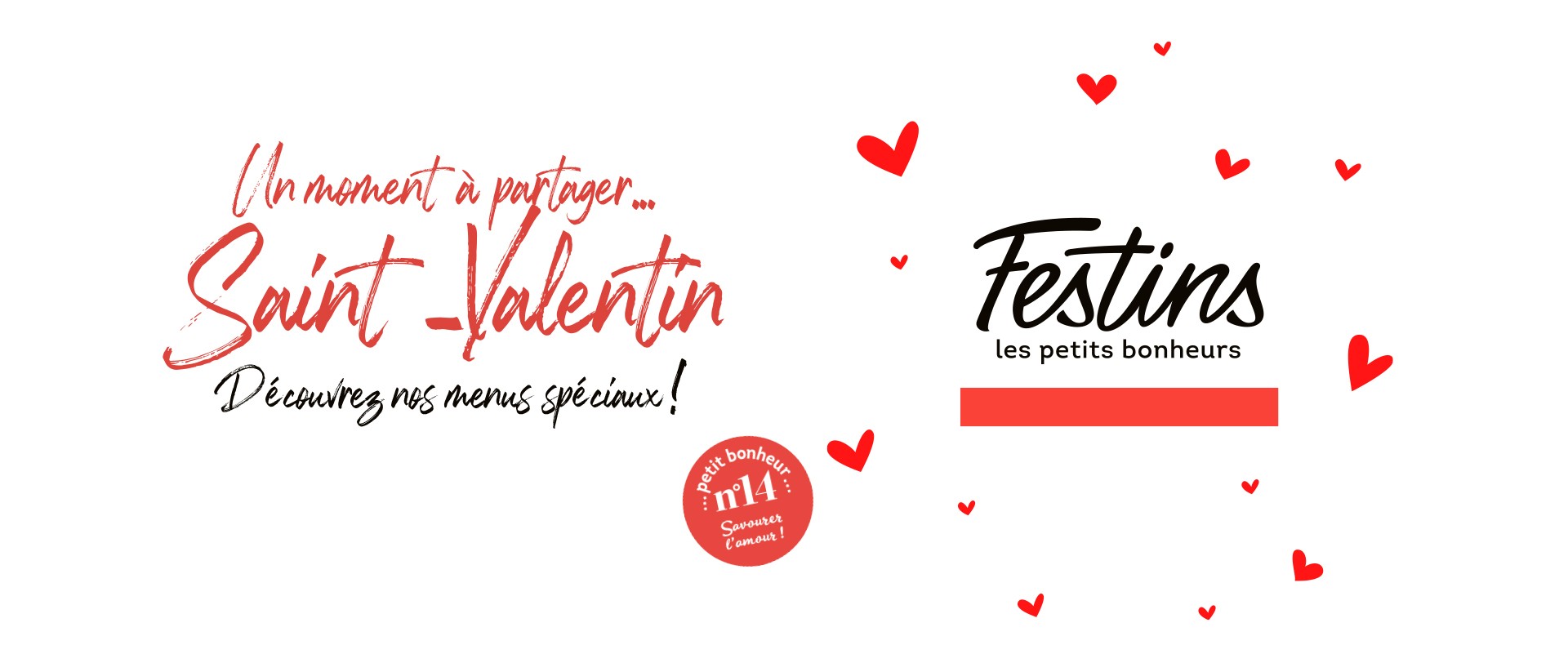 Traiteur Festins, découvrez nos menus pour la Saint-Valentin